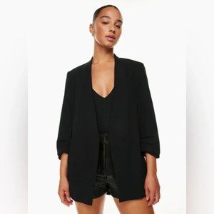 ARITZIA BABATON Power Hip Blazer Size 6, Black